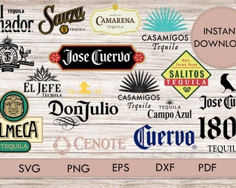 Bundle Tequila logos svg png tequila cricut silhouette cutting files