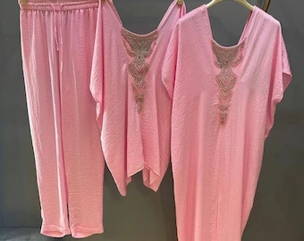 Set: Pants and Short Tunic in Pink