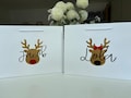 Personalised Christmas gift bags. Customized names with reindeer, selection of sizes. Christmas gift bag.
