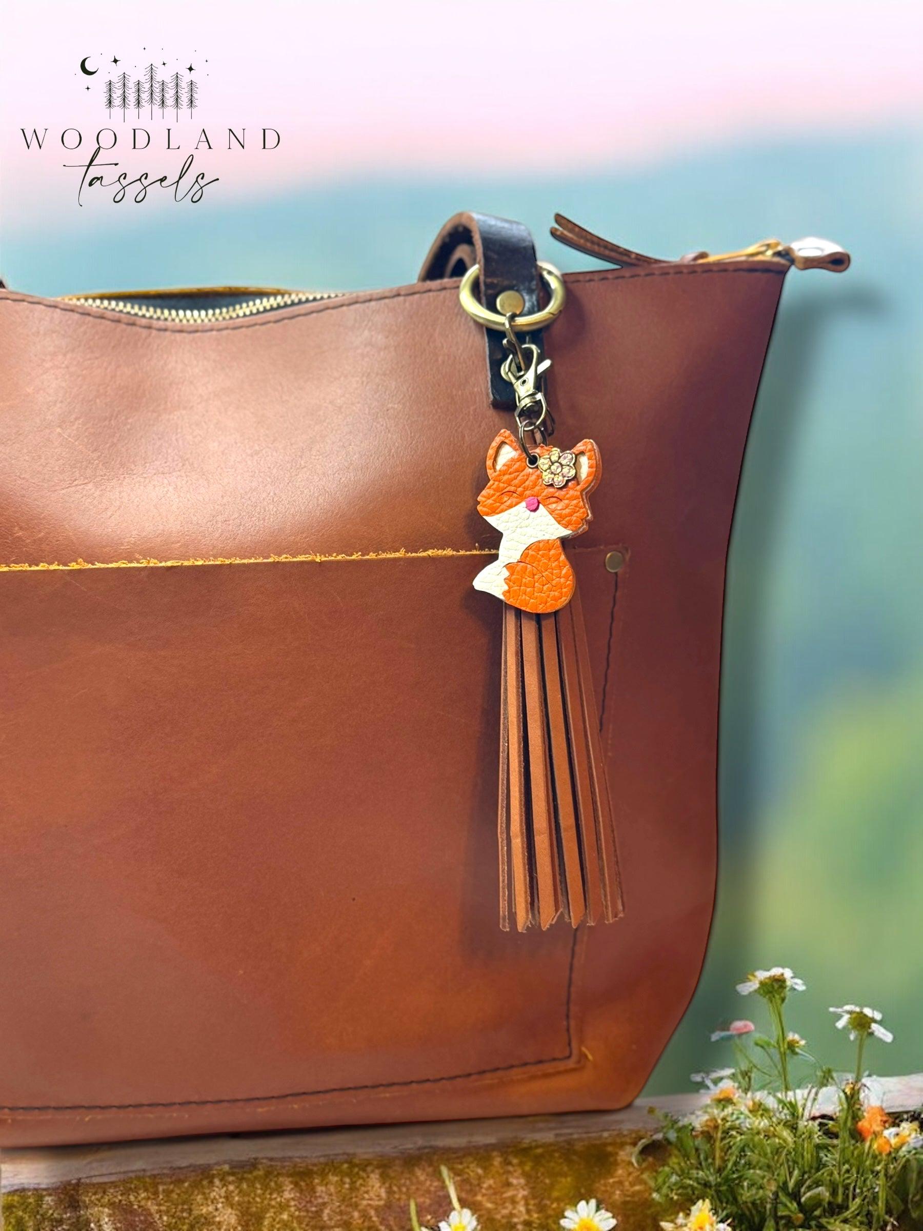 Fox Leather Purse Charm