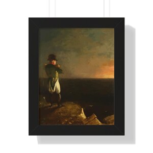 Historical Napoleon exiled at St. Helena Framed Painting Poster