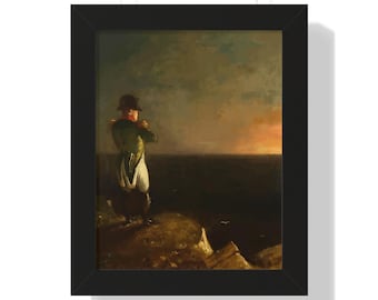 Póster de pintura enmarcada de Napoleón exiliado en Santa Elena