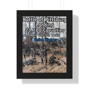 Battle of Pittsburg Landing Framed Poster | Civil War Wall Art | Historical Wall Art | Pittsburg Landing Civil War Poster