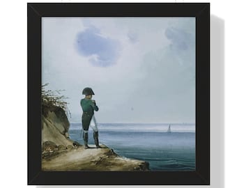 Póster de pintura enmarcada de Napoleón exiliado en Santa Elena