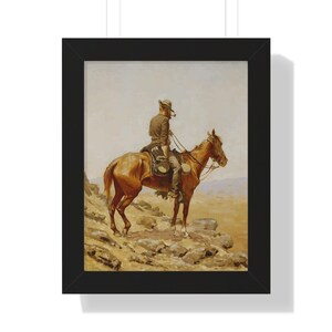 Gerahmtes Cowboy Gemälde Poster | Frederic Remington Westernkunst