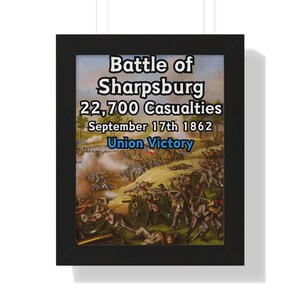 Battle of Sharpsburg Framed Poster | Historic Sharpsburg Poster | Civil War Wall Art | American History Wall Art