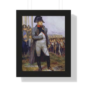 Napoleon Bonaparte Framed Painting Poster | Napoleon Bonaparte Wall Art | Historic Napoleon Painting | Historical Wall Art Painting