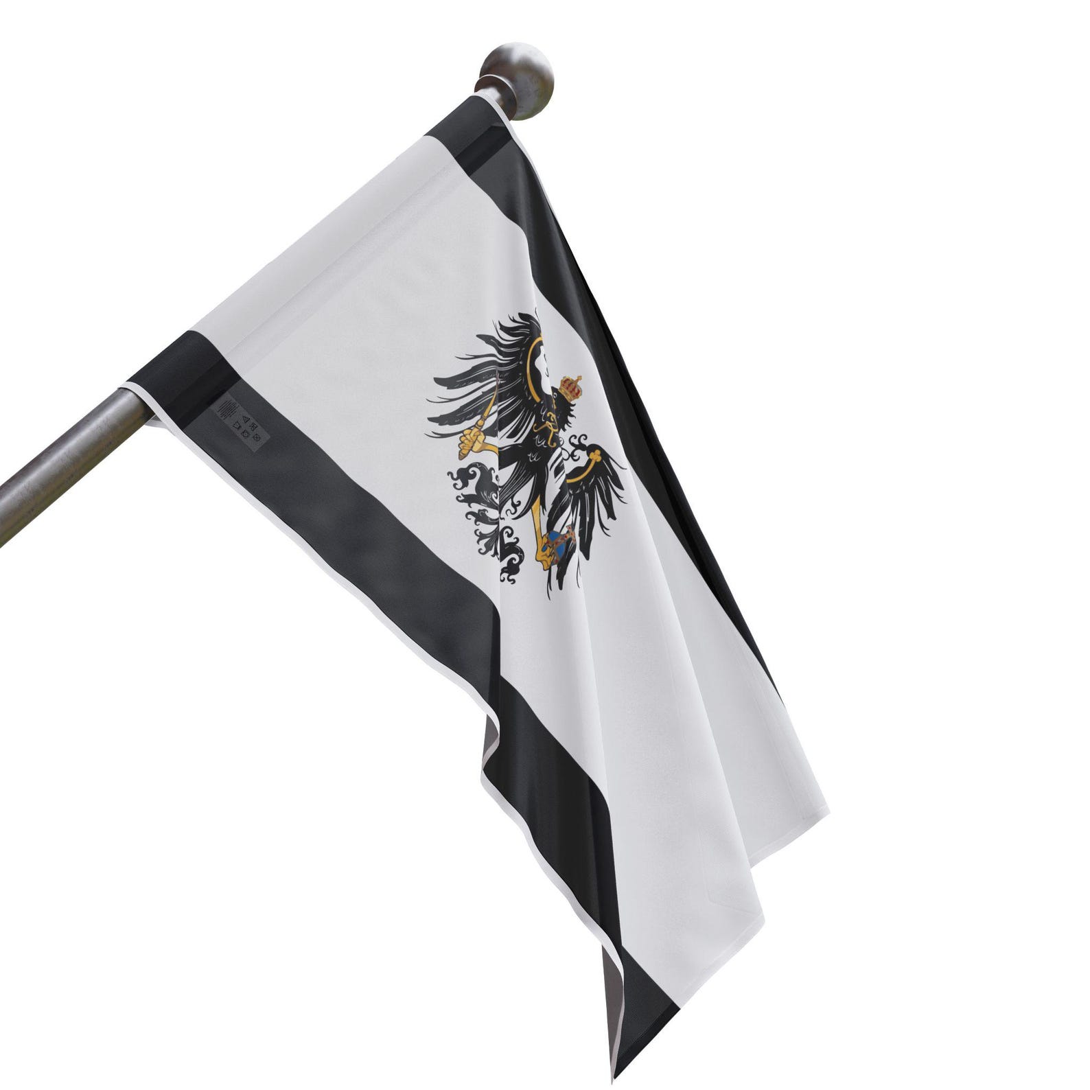 Prussia Kingdom Flag 1892-1918 – 90x150 Cm, 100% Polyester With Double Seam, 2 Eyelets