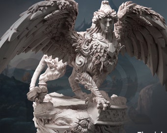 Tizariel, The Sphinx - Hexhunters of Brightstone - DMStash 3D Printed Miniature - 32mm Scale