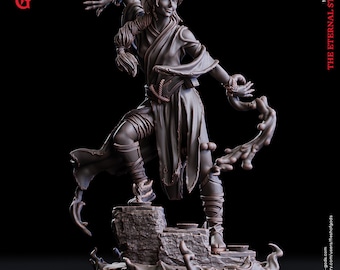 Thessalia Wynfir, Water Dancer - The Eternal Storm - Flesh of Gods 3D Printed Miniature - 32mm Scale