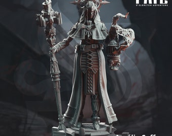Amelie Saffron, Maiden Cleric - A Grim Fate - DMStash 3D Printed Miniature - 32mm Scale