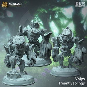 Volys, Treant Saplings - Feywalkers - DMStash 3D Printed Miniatures - 32mm Scale
