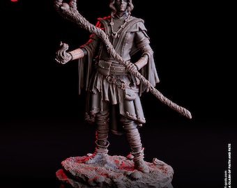 Anna Santos, Apostate Animist - A Clash of Faith & Fate - Flesh of Gods 3D Printed Miniature - 32mm Scale