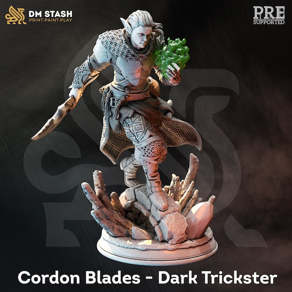 Cordon Blades, Dark Trickster - The Grand Hunt - DMStash 3D Printed Miniature - 32mm Scale