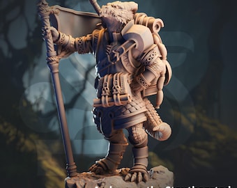 Archemen the Stouthearted, Silver Kobold Squire - Clash of the Dragons - DMStash 3D Printed Miniature - 32mm Scale