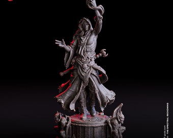 Thebeus, Revenant Sorcerer - The Spectral Reckoning - Flesh of Gods 3D Printed Miniature - 32mm Scale