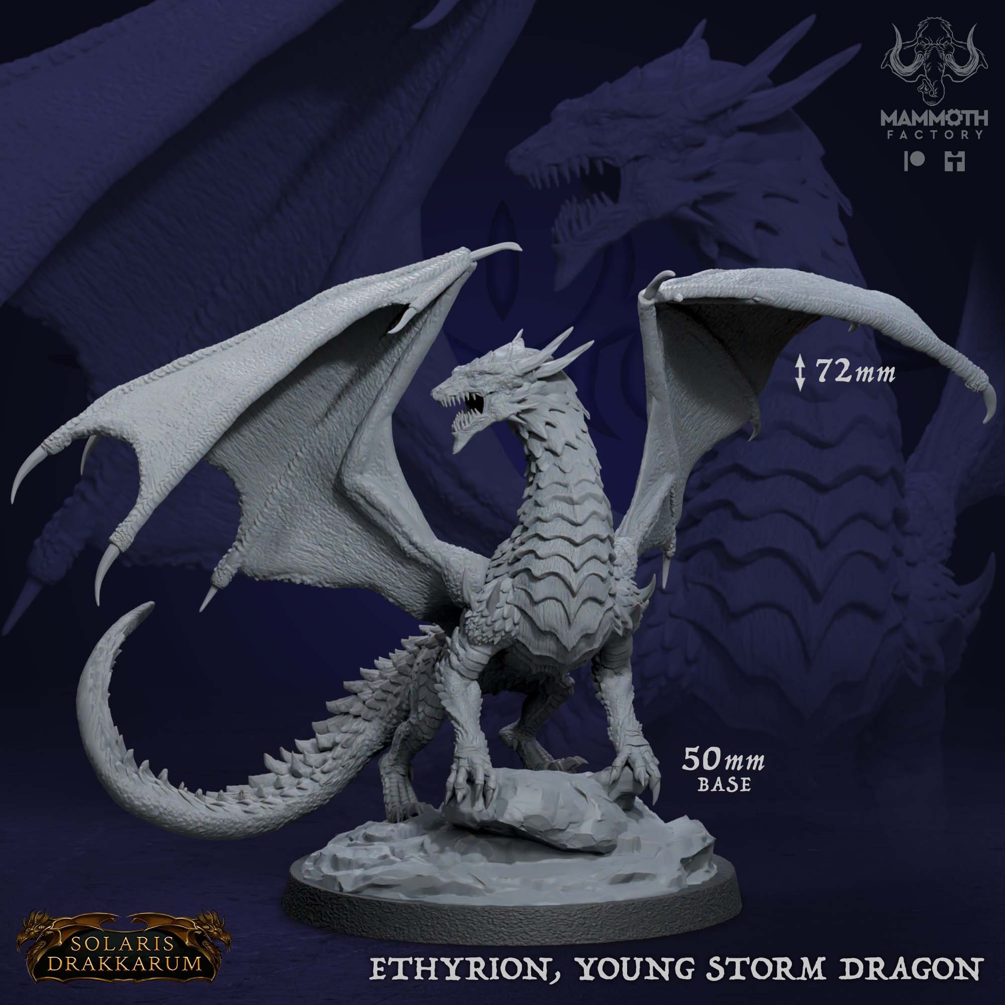 Ethyrion, Young Storm Dragon - Solaris Drakarum - Mammoth Factory