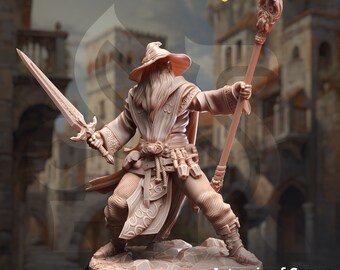Artemis of Canos, Wizard of Guidance - Adventure Calls - DMStash D Pritned Miniature - 32mm Scale