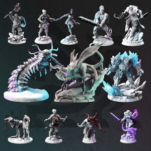 Frozen Wastes of Oldavor Miniature Bundle - DMStash 3D Printed Miniatures - 32mm Scale
