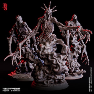 Sin Eater Wraiths - A Clash of Faith & Fate - Flesh of Gods 3D Printed Miniature - 32mm Scale