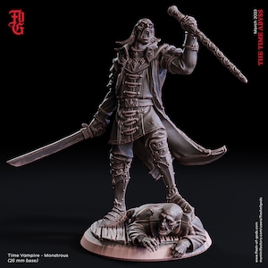 Time Vampire - The Time Abyss - Flesh of Gods 3D gedruckte Miniatur - 32 mm-Maßstab