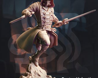 Brutus Valentius, The People's Blade - The Baldurian Inquisition - DMStash 3D Printed Miniature - 32mm Scale