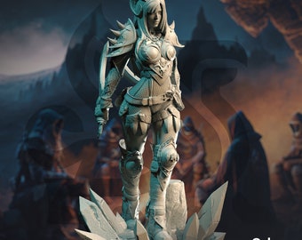 Orlena, Supreme Master of Poisoned Talons - Of Elves and Men - DMStash 3D Printed Miniature - 32mm Scale