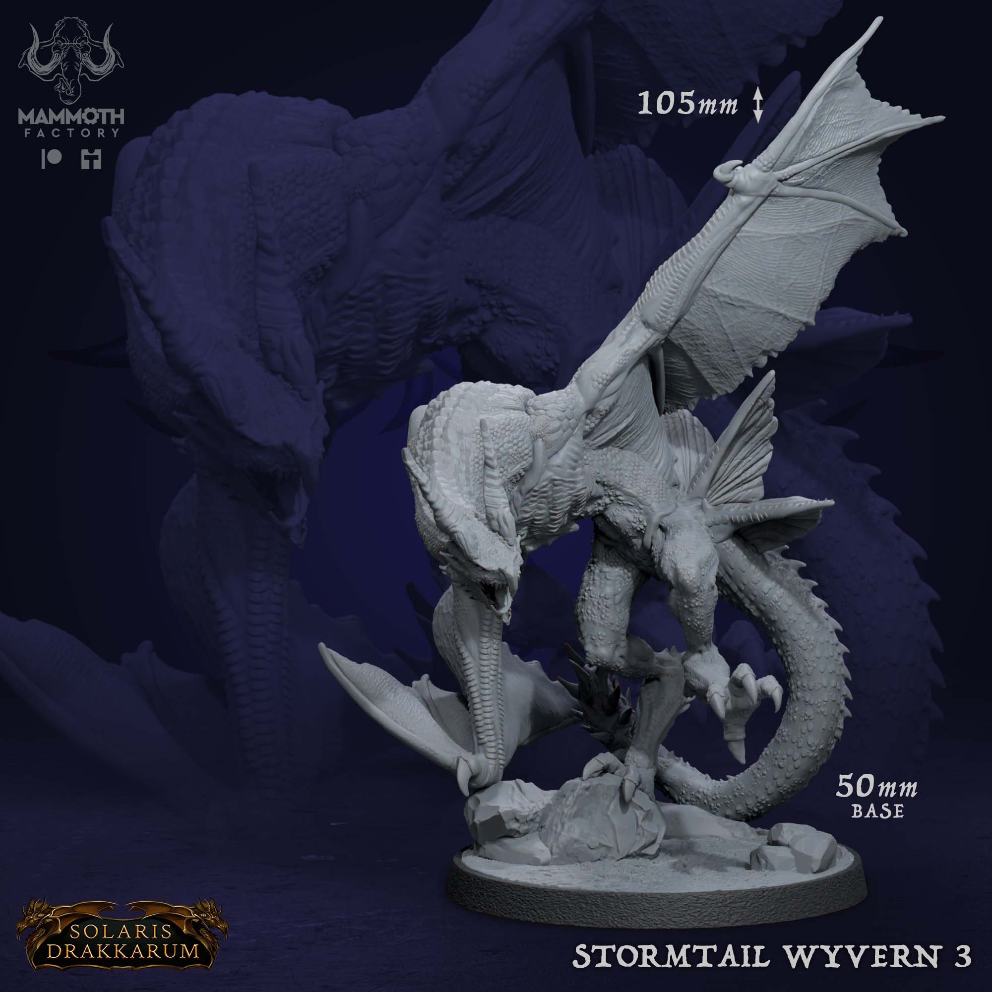 Stormtail Stormtail Wyverns - Solaris Drakarum - Mammoth Factory 3D Printed ...