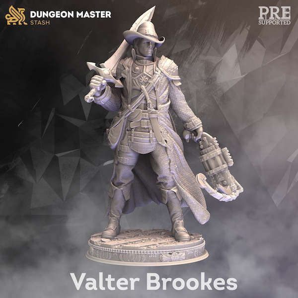 Valter Brookes - A Fallen Empire - DMStash 3D Printed Miniature - 32mm Scale