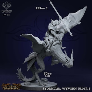 Stormtail Wyvern Riders - Solaris Drakarum - Mammoth Factory 3D Printed ...