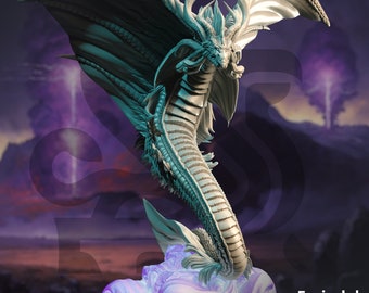 Fyrindel, Juvenile Mana Wyrm - Of Elves and Men - DMStash 3D Printed Mini - 32mm Scale