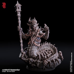 Archdevil Mammothar - The Shadow Conclave - Flesh of Gods 3D Printed Miniature - 32mm Scale
