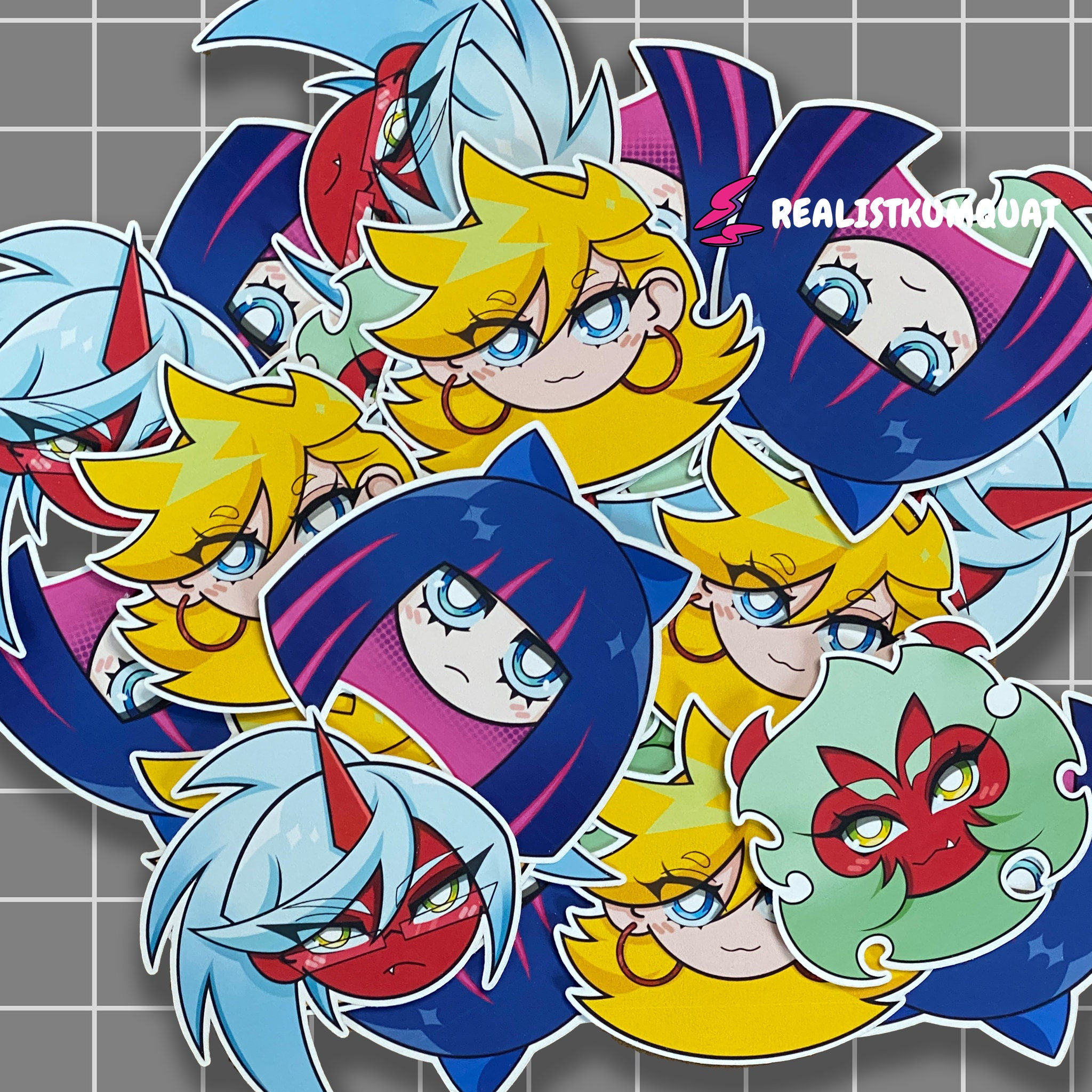 Panty and Stocking Chibi Stickers