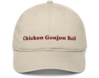 Gorra unisex de algodón orgánico con bordado de rollo de goujon de pollo irlandés elegante