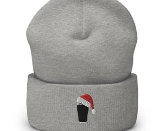 Gorro bordado festivo Stout - Alegria de Natal com uma caneca de Stout