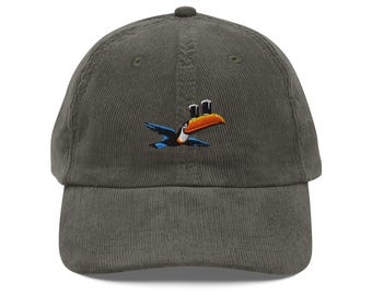 USA Toucan Embroidered Vintage corduroy cap