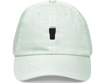 Embroidered Pastel Baseball Cap with Pint of Stout