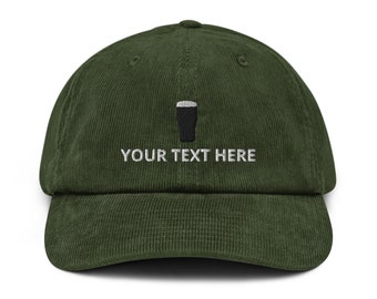 Cappello di velluto a coste Stout Pint personalizzabile: personalizza la tua pinta