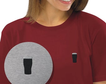 Minimalist Stout Pint Women's Organic Cotton T-Shirt - Classic Beer Lover's Tee