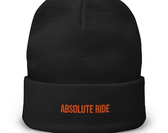 Absolute Ride Beanie | Grappige Ierse slang | Levendige oranje borduursels | Archithread katoenen muts
