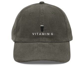 Vitamin G VINTAGE Corduroy Cap for Stout Lovers USA SHIPPING