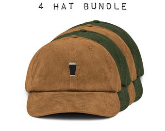Vintage Stout Corduroy Pint Hat - Pack of 4 for St Patrick's Day Groups
