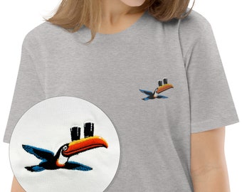 Women's Organic Cotton Guinness Embroidered Toucan T-Shirt