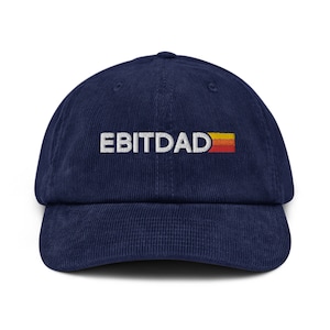 EBITDAD Retro Embroidered Corduroy Cap - Fun Finance Dad Hat