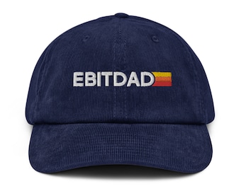 EBITDAD Retro Embroidered Corduroy Cap - Fun Finance Dad Hat
