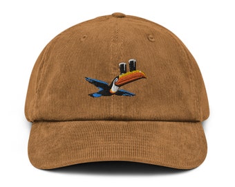 Corduroy Guinness Toucan Embroidered Hat