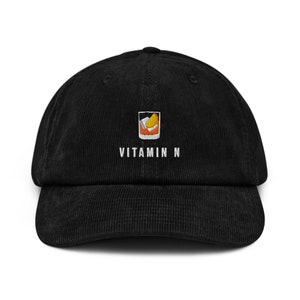 Vitamin N Negroni Lovers&#39; Embroidered Corduroy Cap
