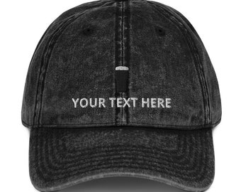 Customisable Text Stout Embroidered Vintage Hat