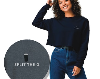 Split The G  Love Crop Sweatshirt