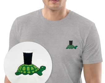 Mens Vintage Stout Tortoise Organic Cotton T-shirt